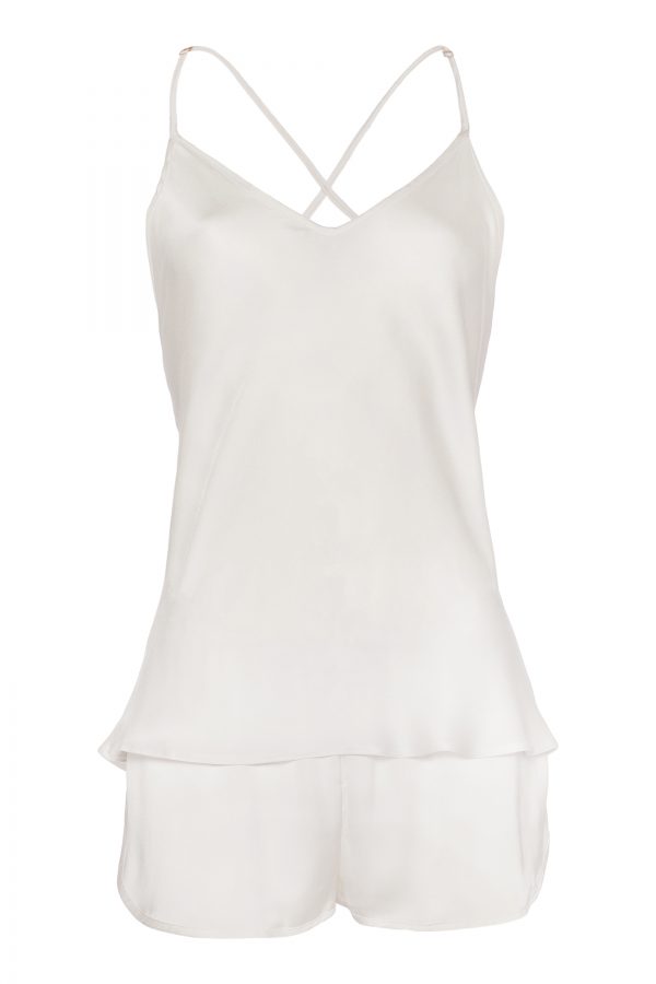 Chloe Silk Shorts and Cami in Ivory